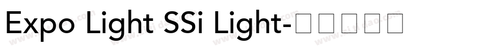 Expo Light SSi Light字体转换